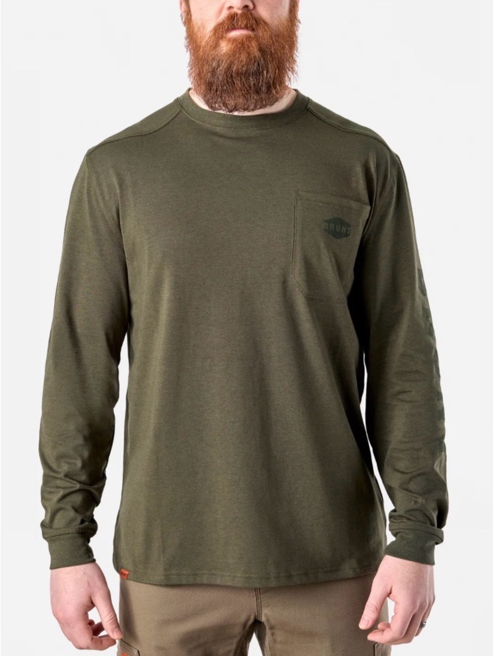 BRUNT THE MARTIN LONG SLEEVE POCKET TEE 2XL